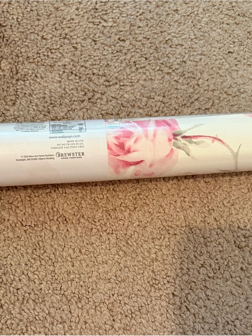LoveShackFancy Wallpaper Roll in Cream and Beige